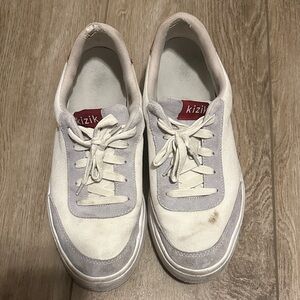Kizik White and Gray Men's Sneakers